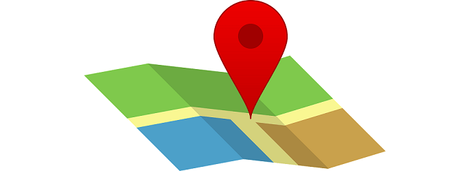 Landkarte mit Standort Grafik