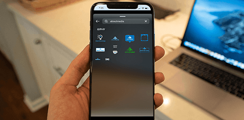 Screenshot der AboutMedia GIF auf Instagram